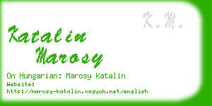 katalin marosy business card